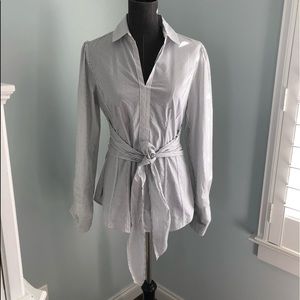 WHBM Striped cotton shirt